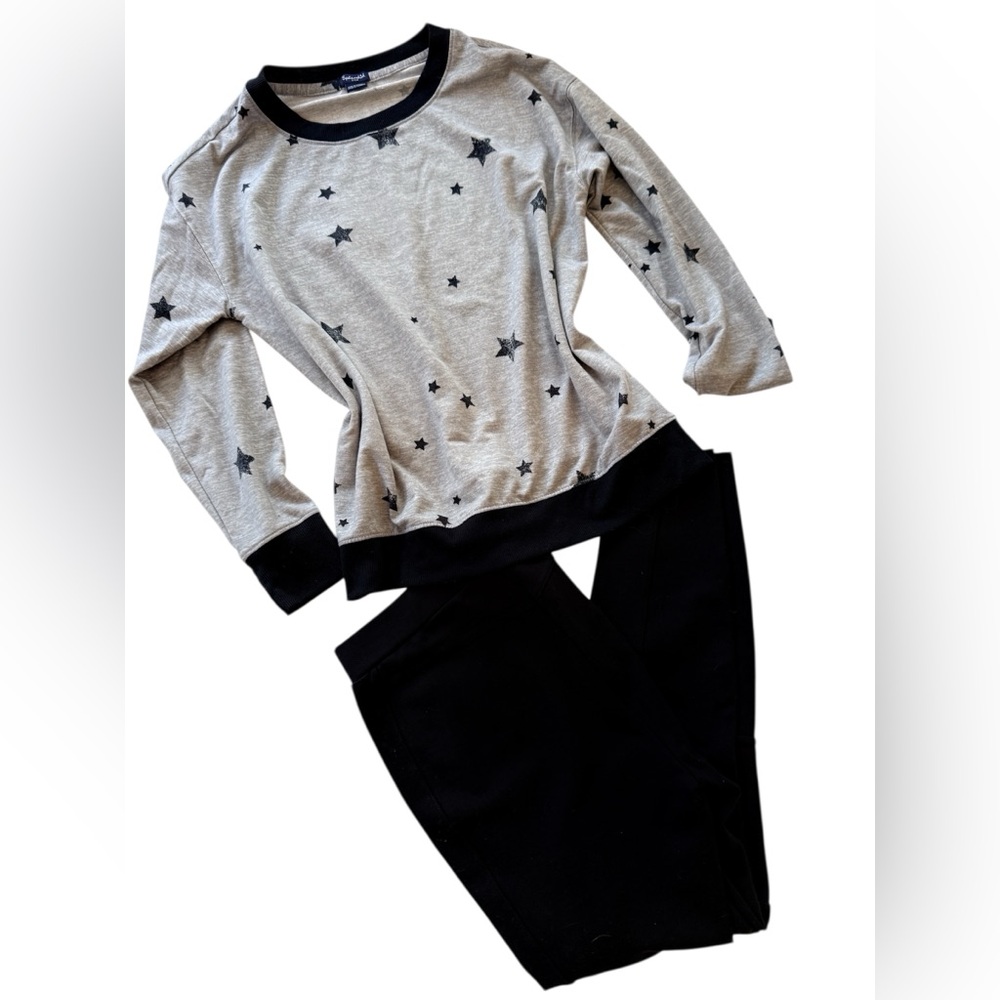 Splendid Lounge Set Star Grey Black Top S 
Pants M